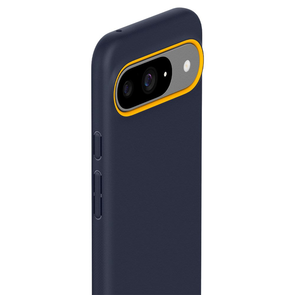 Spigen Google Pixel 9 / 9 Pro Caseology Nano Pop Fleksibelt Plastik Mobil Cover - Mørkeblå / Gul