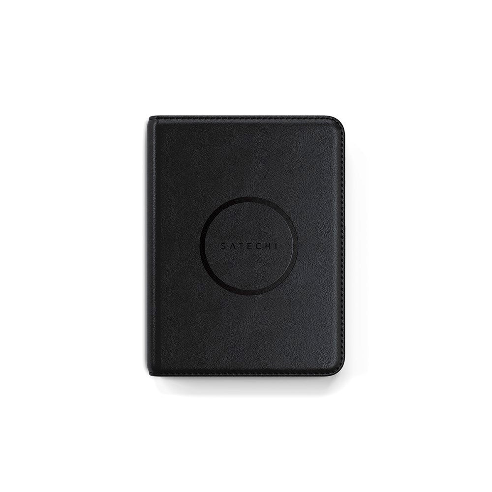 Satechi - Kunstlæder Cover til Pas - Kortholder & Tracker - MagSafe Kompatibel - Sort