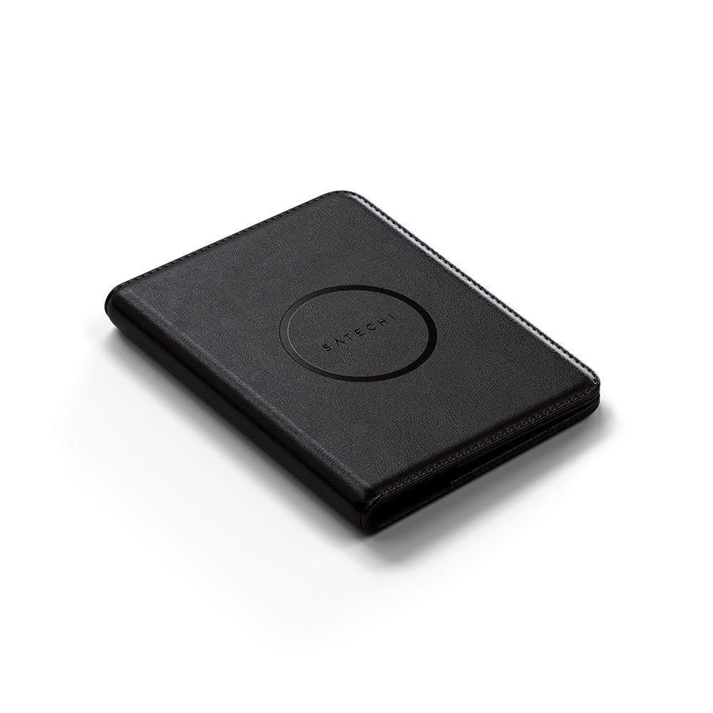 Satechi - Kunstlæder Cover til Pas - Kortholder & Tracker - MagSafe Kompatibel - Sort