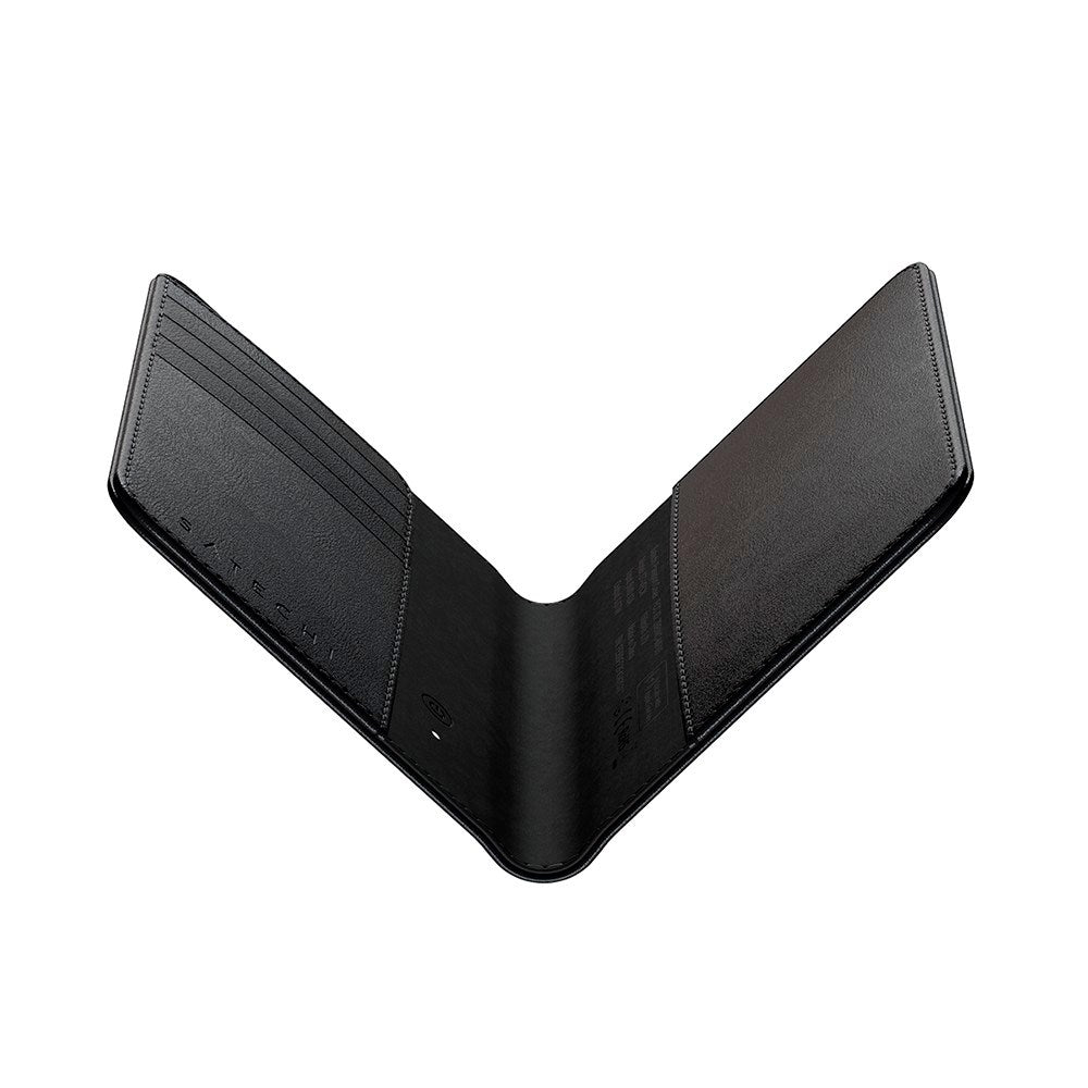 Satechi - Kunstlæder Cover til Pas - Kortholder & Tracker - MagSafe Kompatibel - Sort