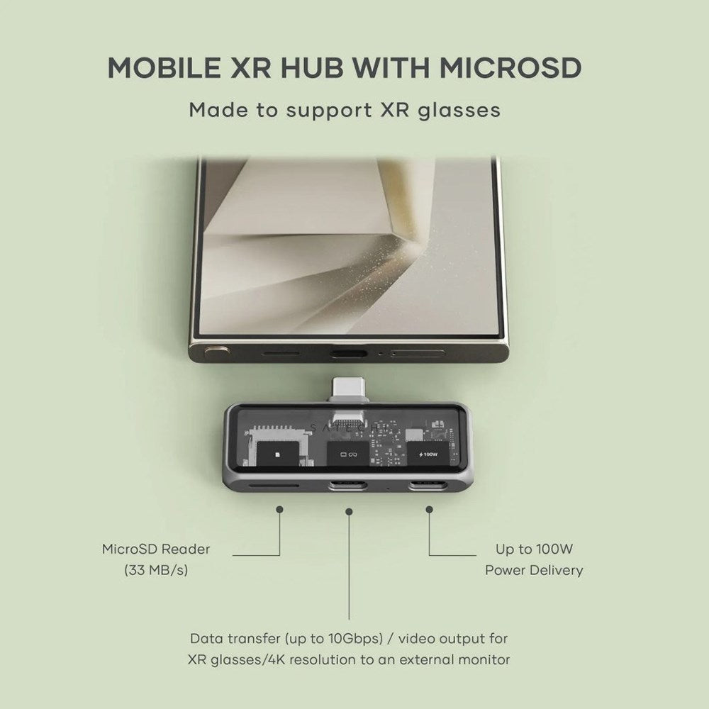 Satechi - Mobile XR Hub m. Micro SD - Space Grey