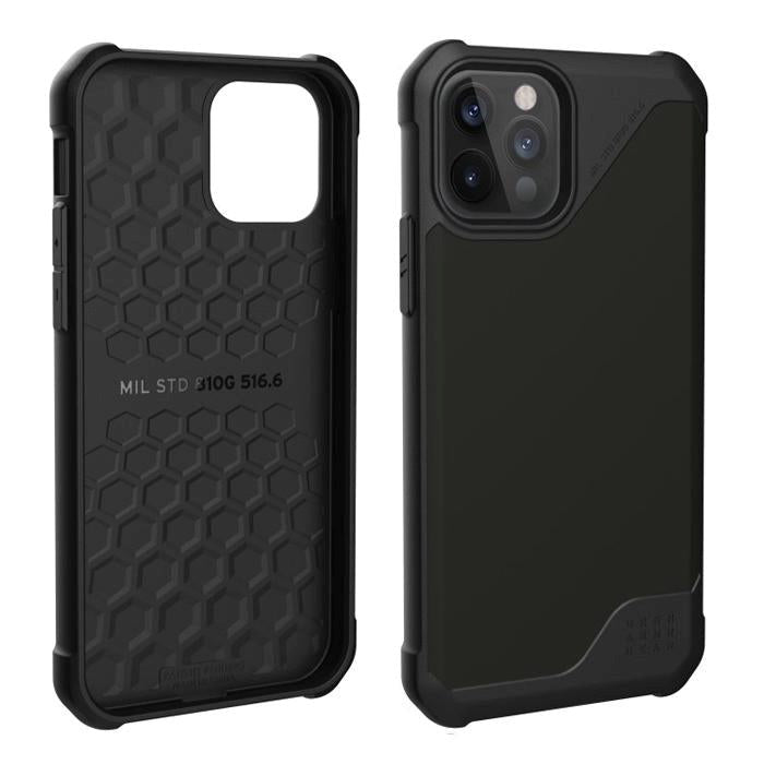 iPhone 12 Pro Max UAG METROPOLIS LT Series Kunstlæder Cover - Black - Sort