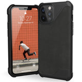 UAG iPhone 12 Pro Max METROPOLIS LT Series Ægte Læder Cover - Black - Sort