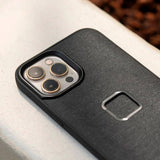 Peak Design iPhone 12 / 12 Pro Stof Bagside Cover m. SlimLink Beslag - MagSafe Kompatibel - Charcoal