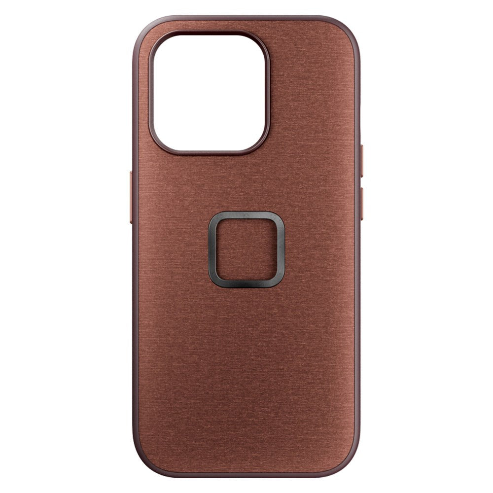 Peak Design iPhone 15 Pro Stof Bagside Cover m. SlimLink Beslag - MagSafe Kompatibel - Redwood