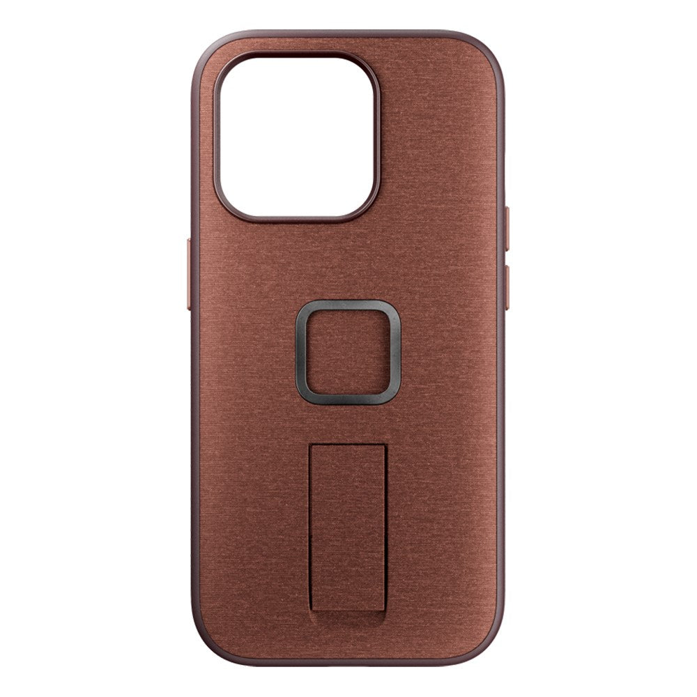 Peak Design iPhone 15 Pro Stof Bagside Cover V2 m. SlimLink Beslag & Finger Loop - MagSafe Kompatibel - Redwood