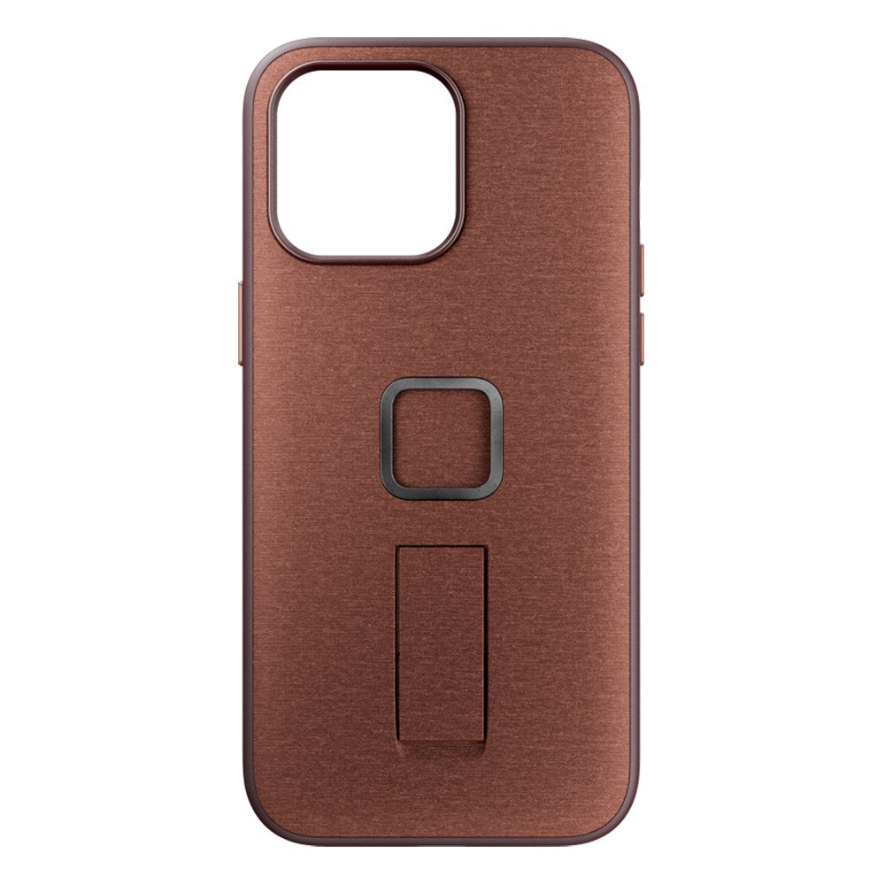 Peak Design iPhone 15 Pro Max Stof Bagside Cover V2 m. SlimLink Beslag & Finger Loop - MagSafe Kompatibel - Redwood