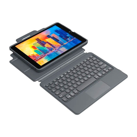 iPad 10.2" (2020 / 2019) Zagg Pro Keys Trackpad Tastatur (Dansk Tastatur m. Cover) -  Charcoal