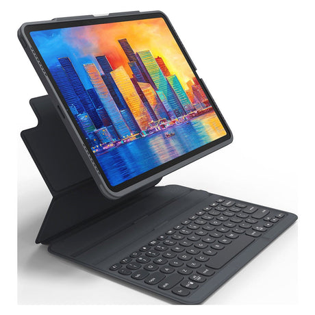 iPad Pro 12.9" ( 2021 / 2020 / 2018) Zagg Pro Keys Tastatur (Dansk Tastatur m. Cover) -  Charcoal