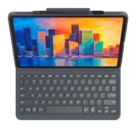 iPad Pro 11" (2022 / 2021 / 2020 / 2018) Zagg Pro Keys Tastatur (Dansk Tastatur m. Cover) -  Charcoal