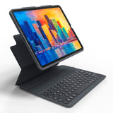 iPad Pro 11" (2022 / 2021 / 2020 / 2018) Zagg Pro Keys Tastatur (Dansk Tastatur m. Cover) -  Charcoal