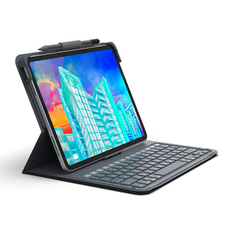 iPad 10.9" (2022) - ZAGG Messenger Folio 2 Tastatur (Dansk) m. Apple Pencil Holder - Charcoal