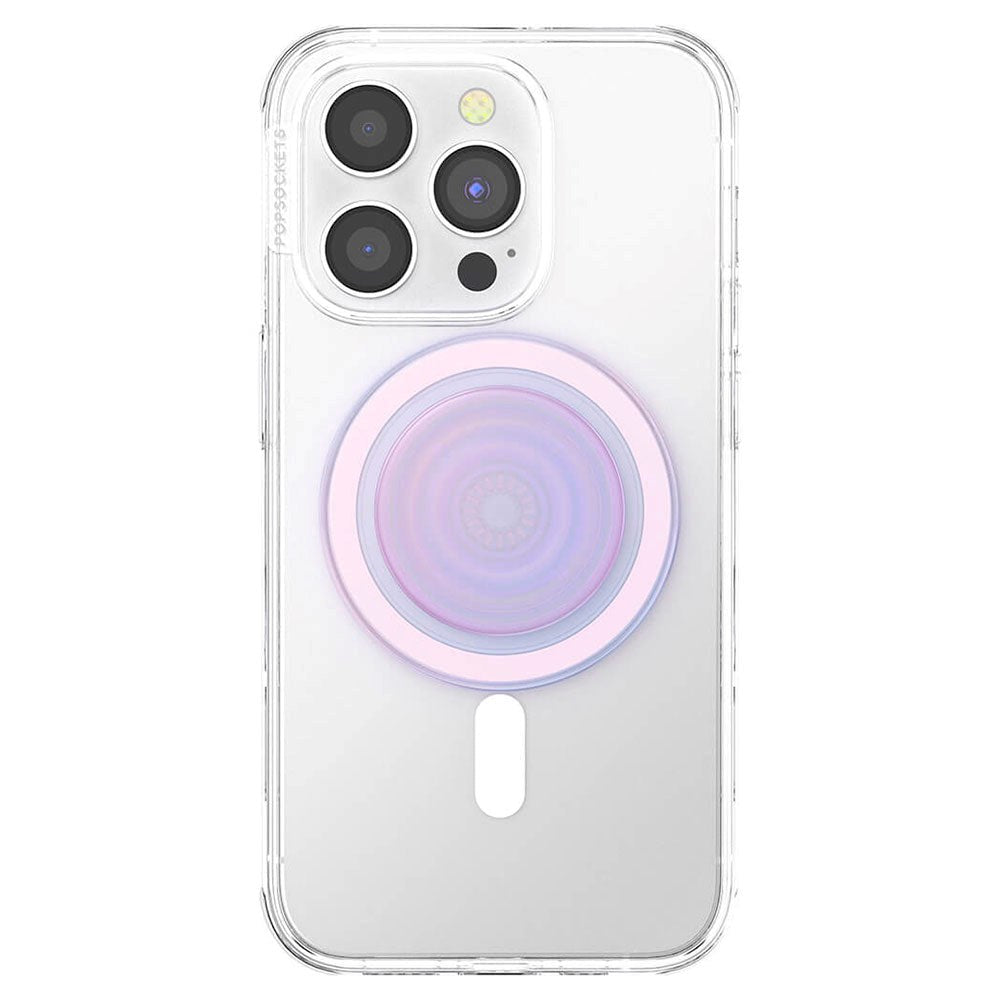 POPSOCKETS PopGrip Opalescent Clear til MagSafe- Stander & Greb