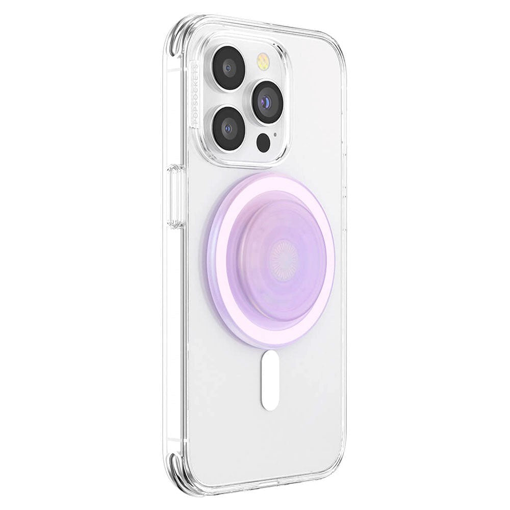 POPSOCKETS PopGrip Opalescent Clear til MagSafe- Stander & Greb