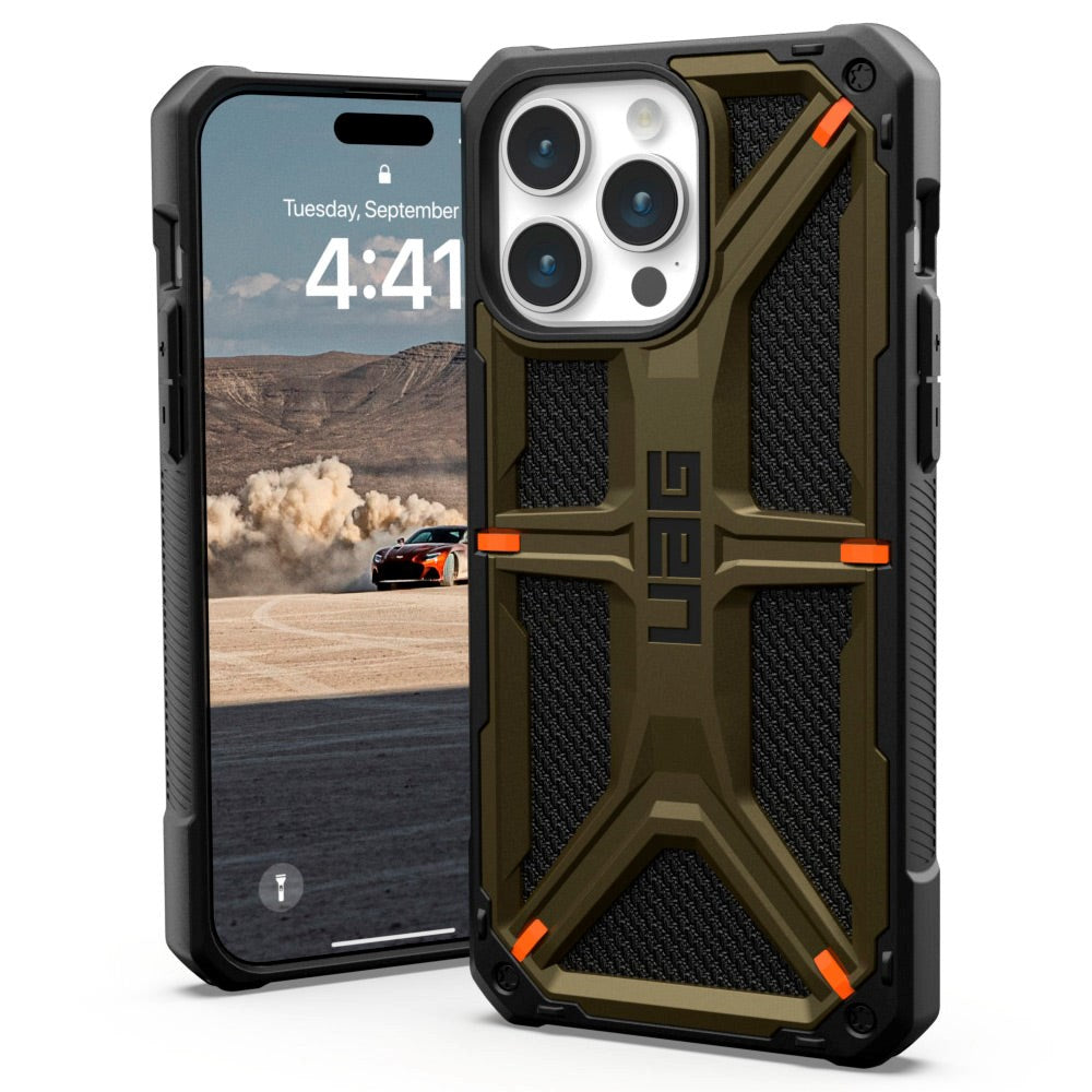 UAG iPhone 15 Pro MONARCH Series Bagside Cover - Element Green