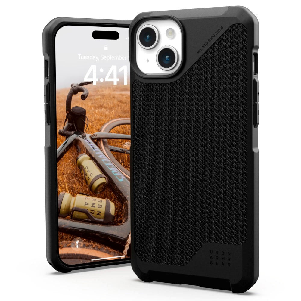 UAG iPhone 15 Plus METROPOLIS LT Series Bagside Cover - DuPont™ Kevlar - MagSafe Kompatibel - Black