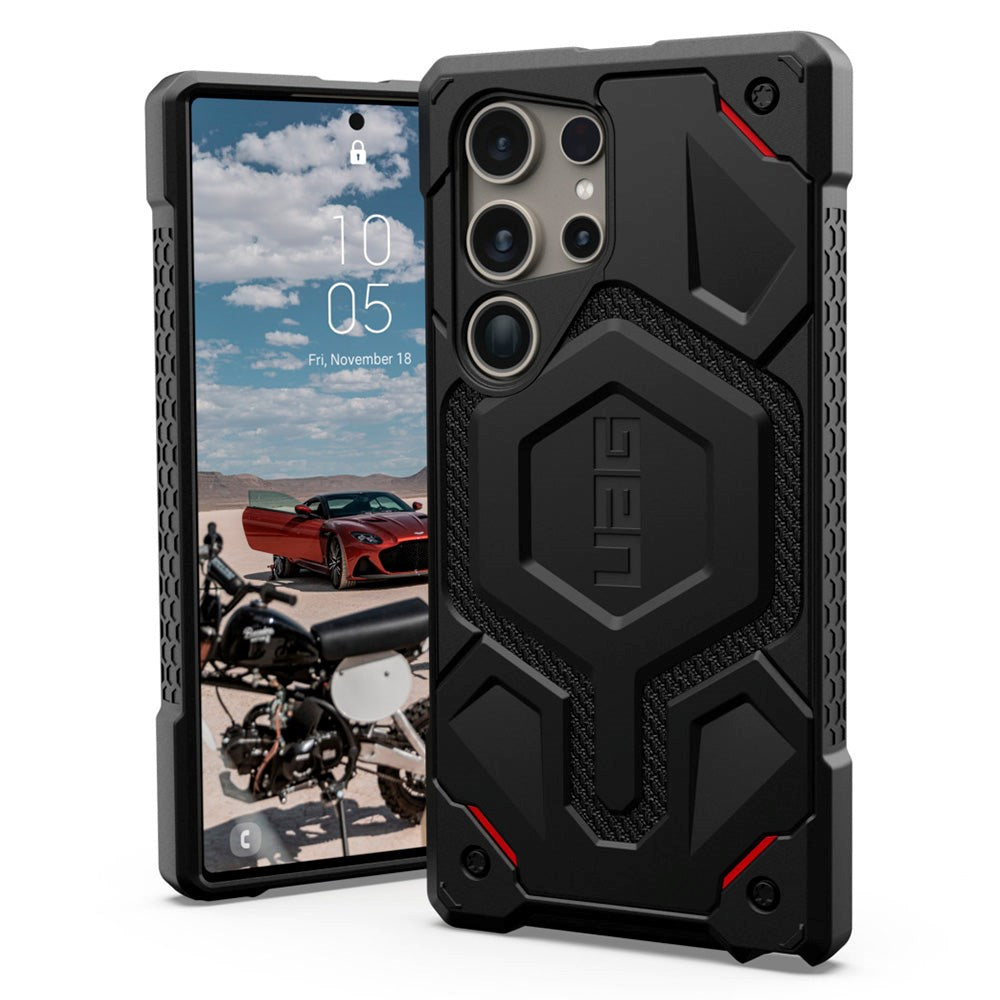 UAG Samsung Galaxy S24 Ultra MONARCH Pro Series Bagside Cover - MagSafe Kompatibel - Kevlar Black