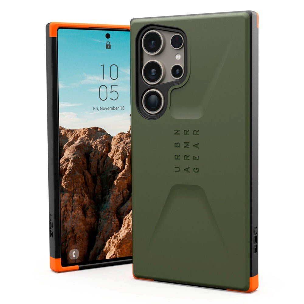 UAG Samsung Galaxy S24 Ultra CIVILIAN Series Bagside Cover - Olive