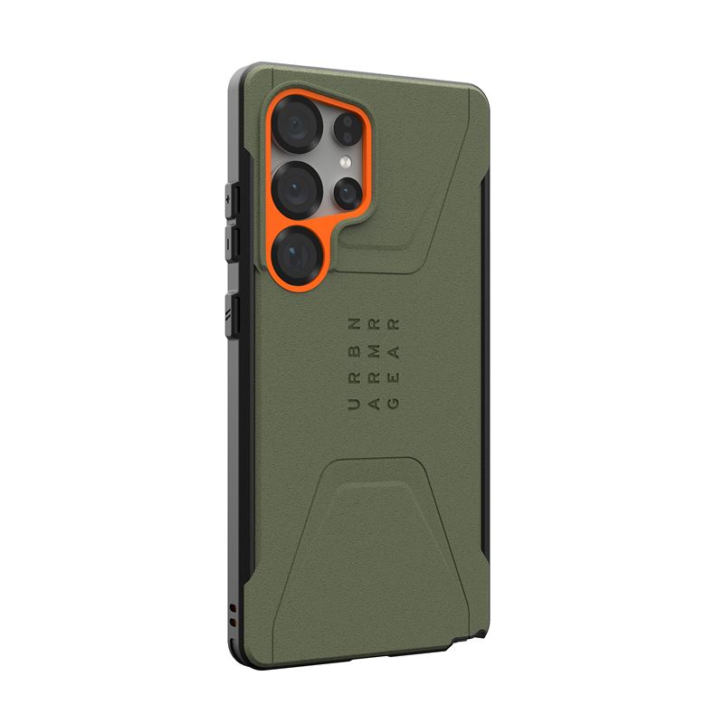 UAG Samsung Galaxy S25 Ultra Civilian Pro Case - Orange/Grøn