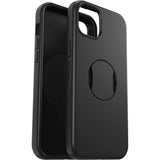 OtterBox Symmetry Series iPhone 15 Plus Håndværker Mobil Cover m. OtterGrip - MagSafe Kompatibel - Sort