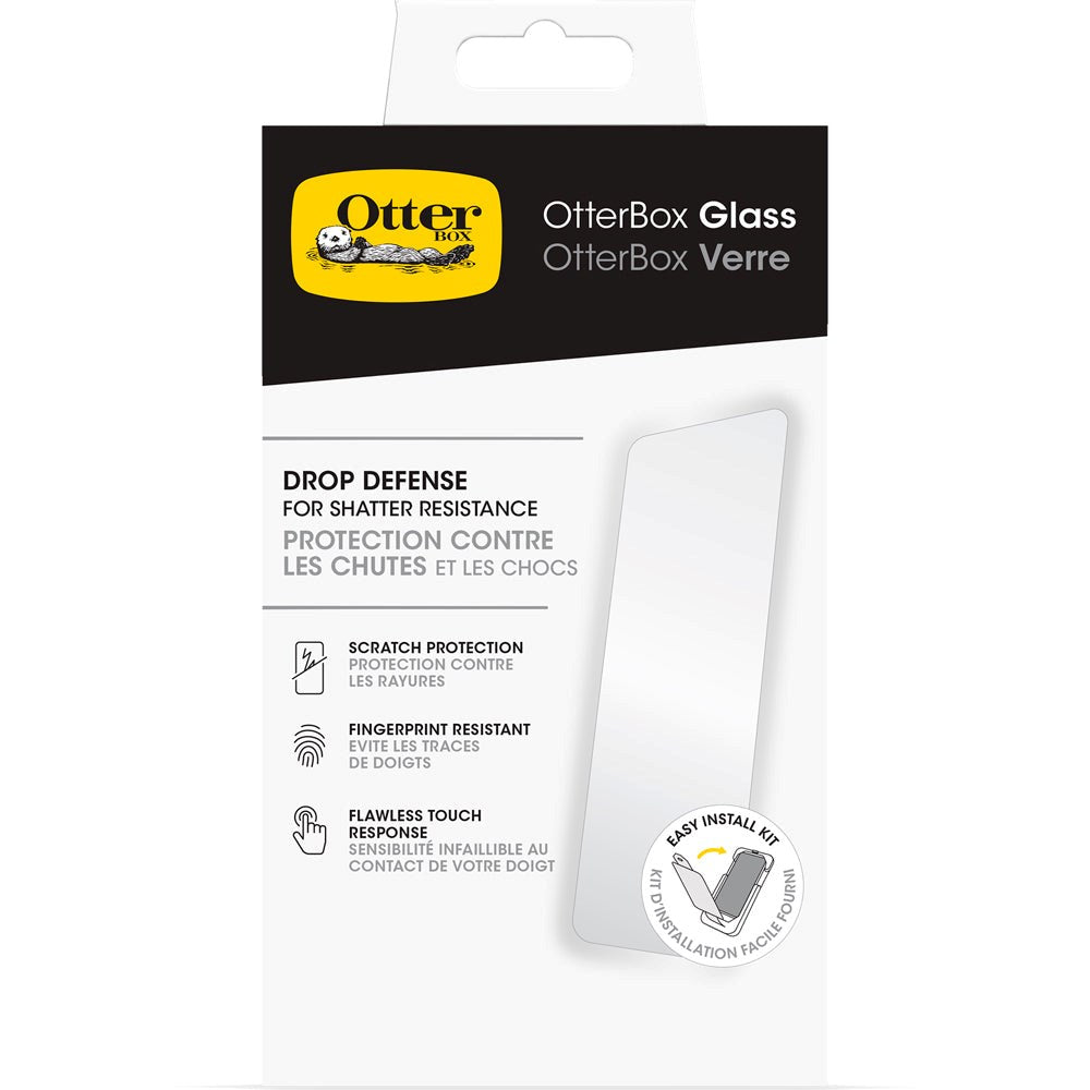 OtterBox Drop Defense iPhone 15 Beskyttelsesglas m. Installations Kit - Case-Friendly - Gennemsigtig