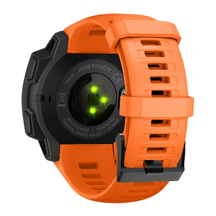 Garmin Instinct 22mm Rem af Silikone m. Stifter - Orange