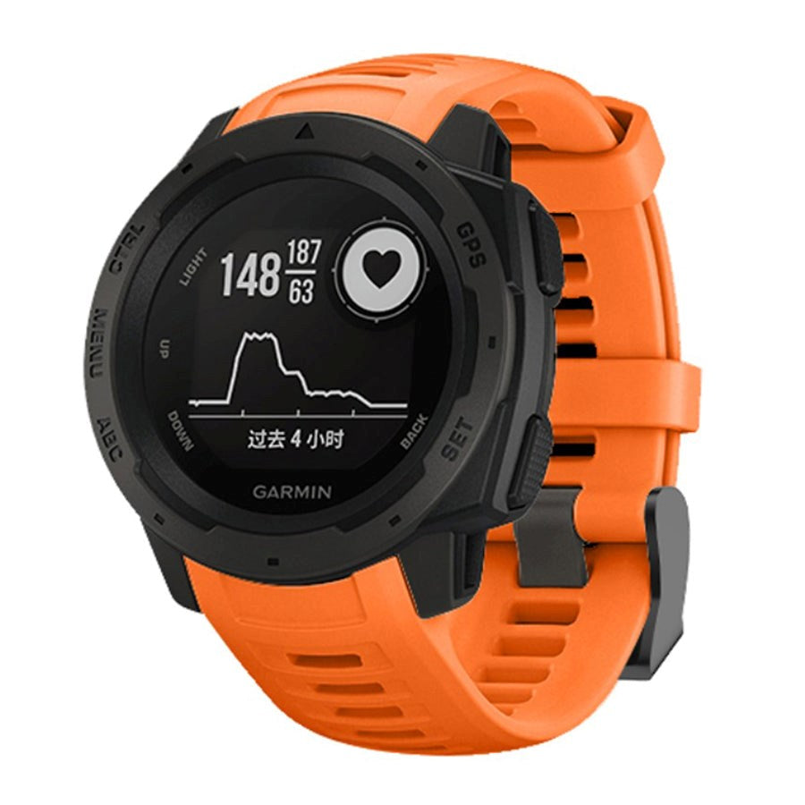 Garmin Instinct 22mm Rem af Silikone m. Stifter - Orange