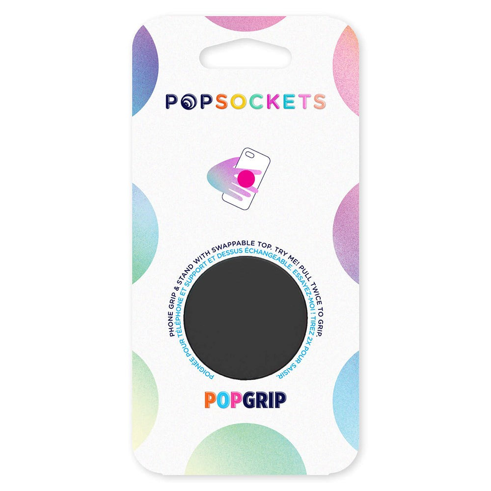 POPSOCKETS PopGrip Black Aftageligt Greb m. Standerfunktion