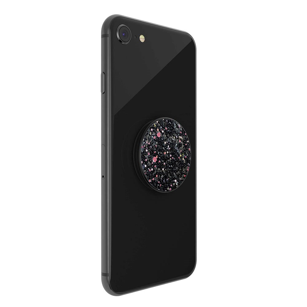 POPSOCKETS PopGrip Sparkle Black Aftageligt Greb m. Standerfunktion