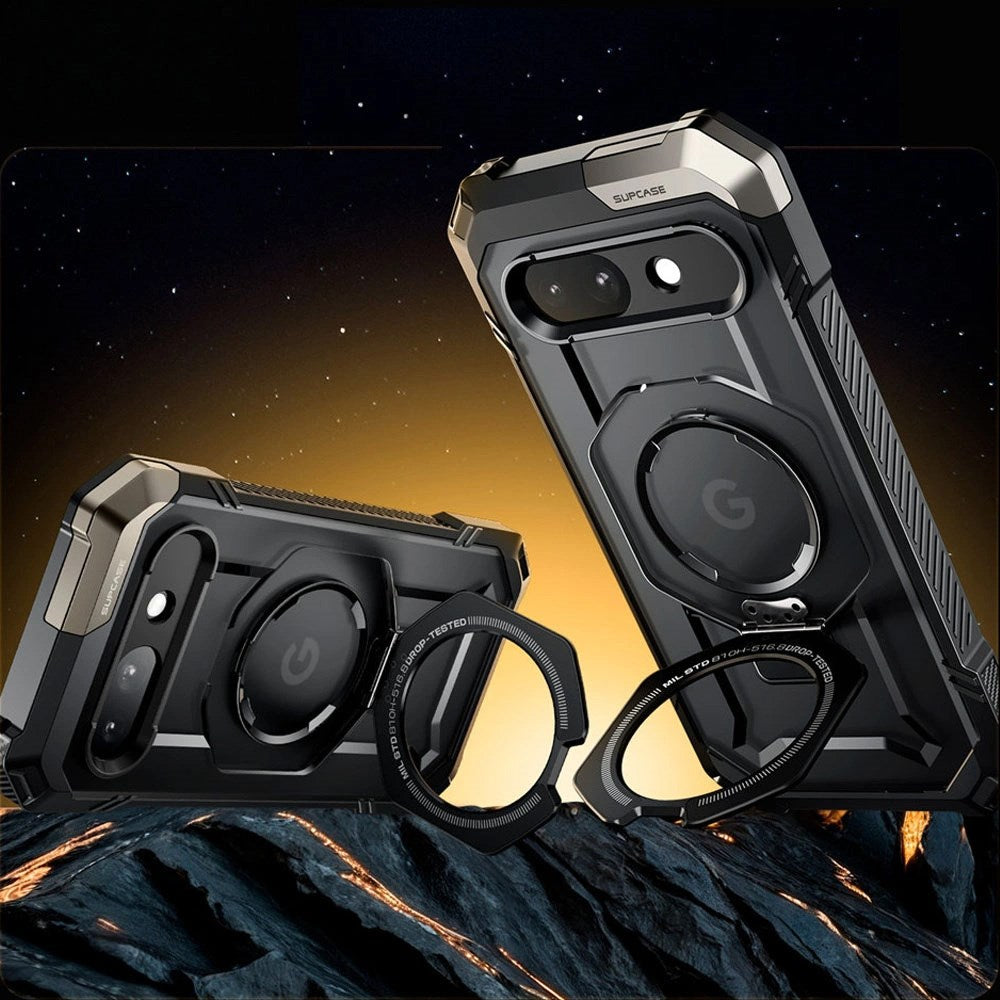 Supcase Unicorn Beetle Grip Google Pixel 9a Håndværker Cover - MagSafe Kompatibel - Gennemsigtig / Sort