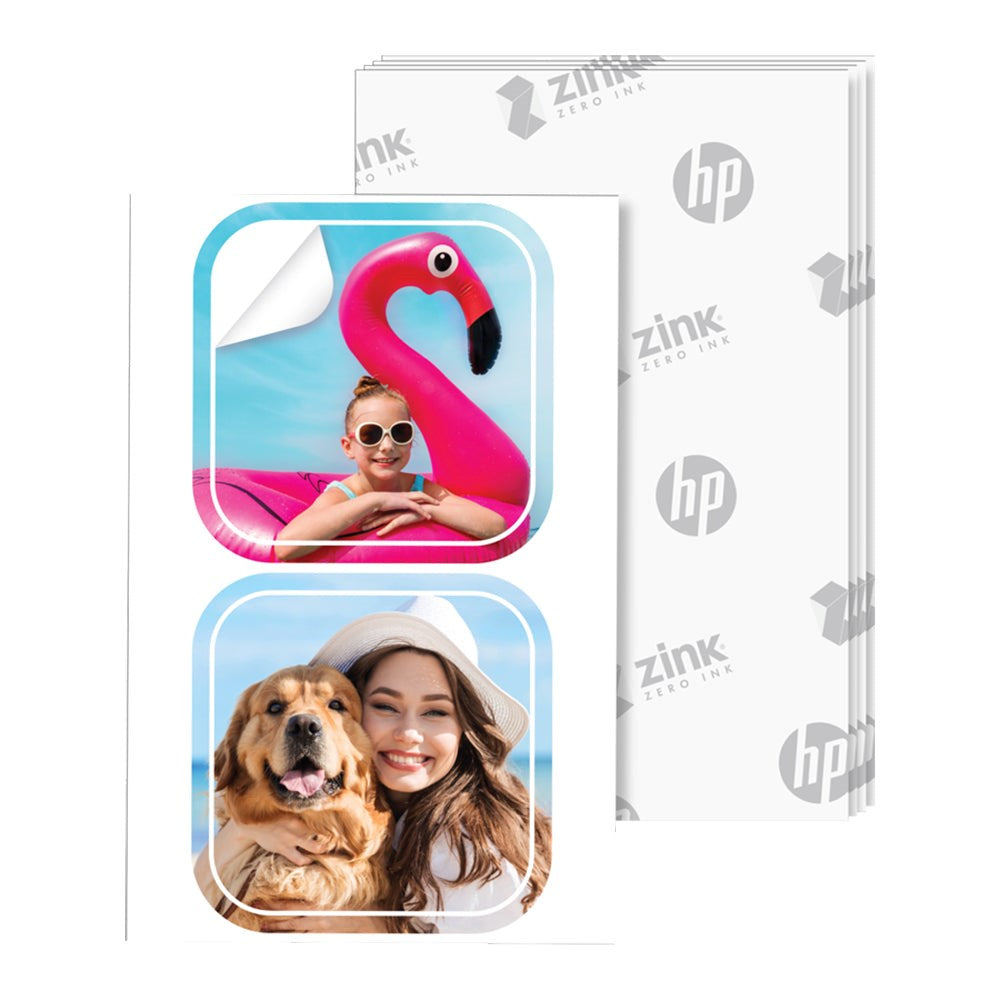 HP Sprocket / Spocket 2-in-1 Klistermærke Fotopapir - 30 stk. - 5 x 7,6 cm