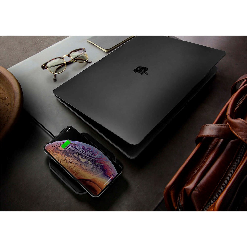 Zens Single Aluminium 10W Trådløs Oplader med Vægoplader - Sort