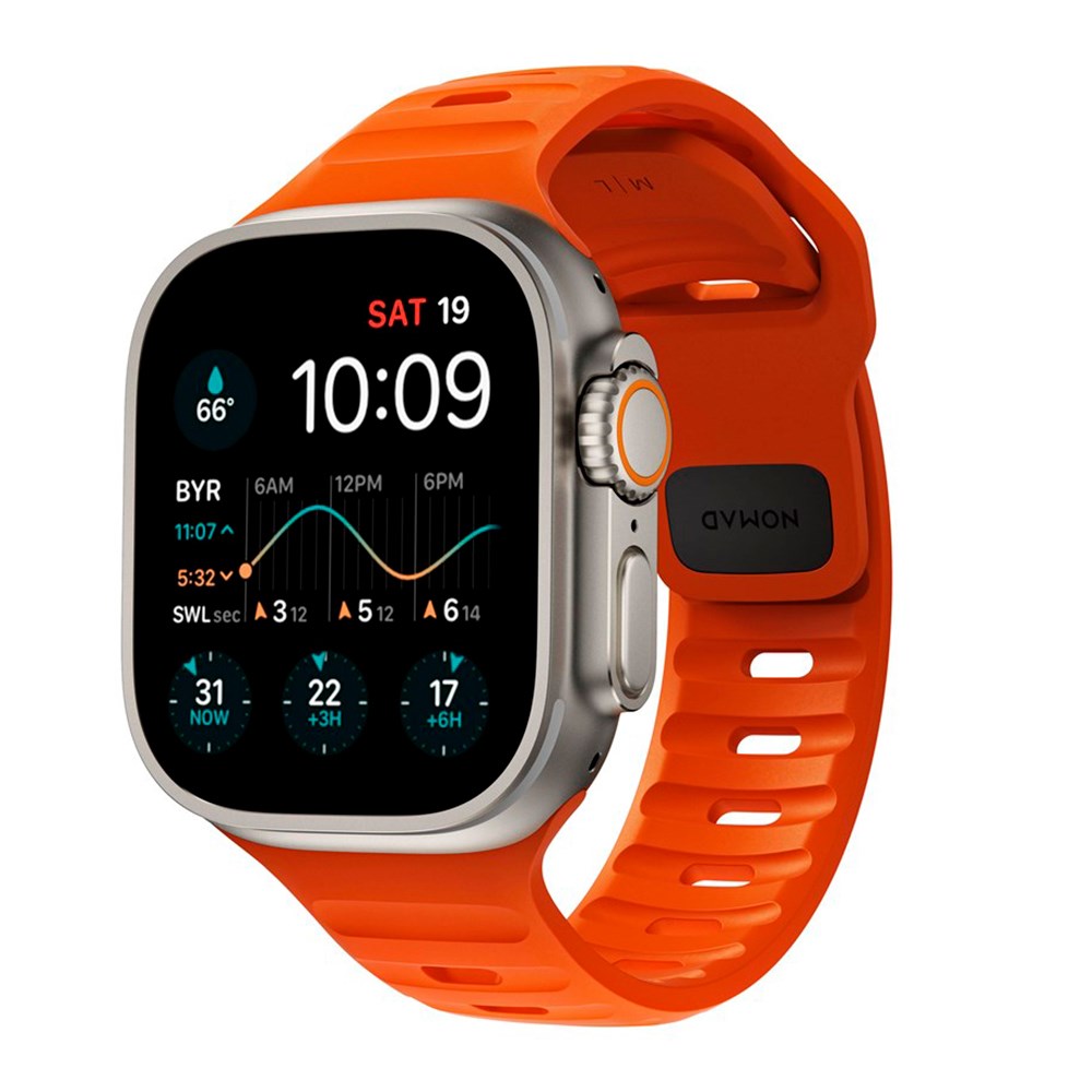 Apple Watch (42/44/SE/45/46/49mm) Nomad Sport Band Smartwatch Rem - Ultra Orange