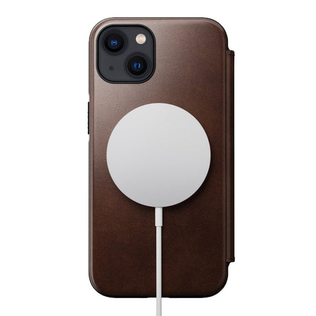 iPhone 13 Nomad Modern Horween Leather Folio Case - MagSafe Kompatibel - Brun