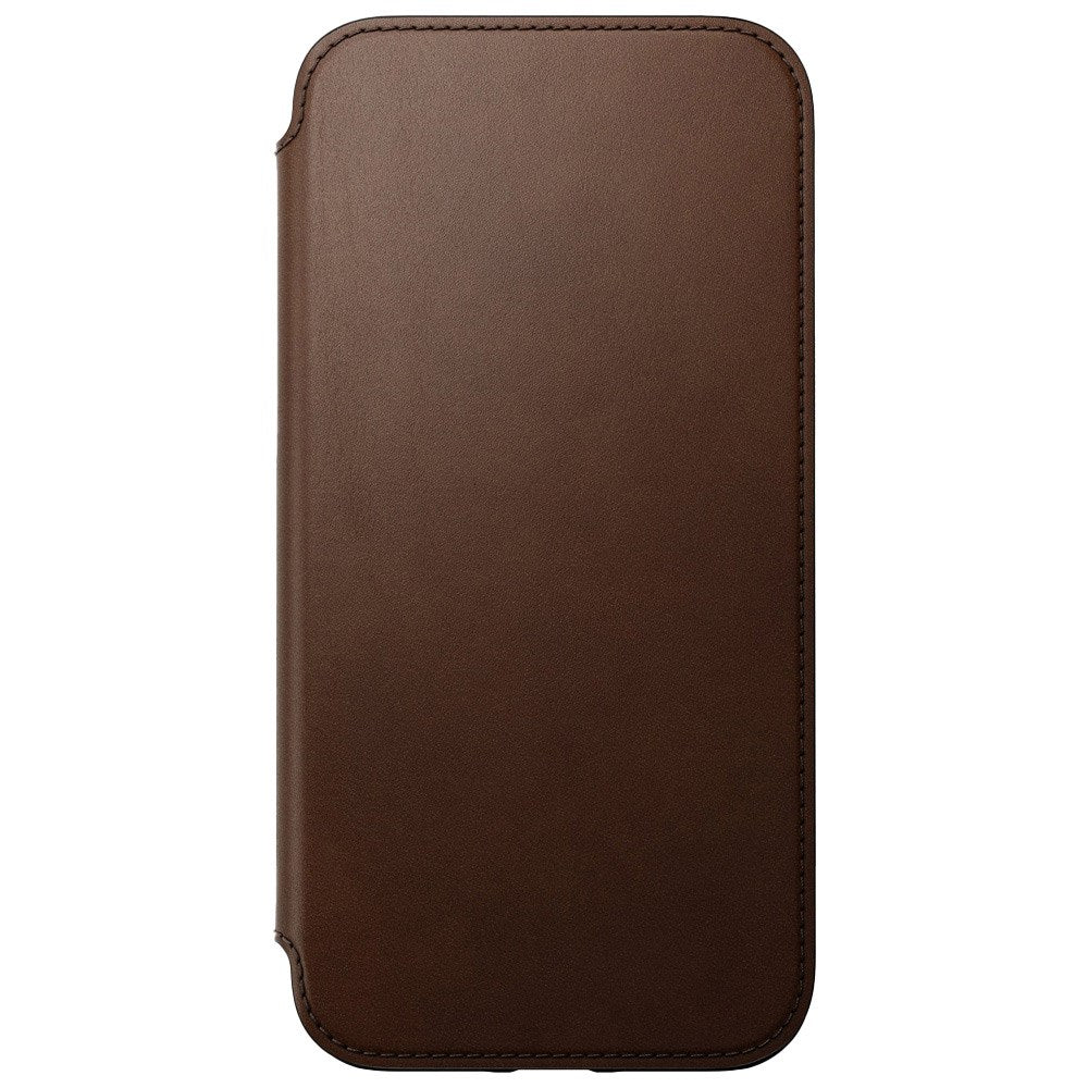 iPhone 14 Pro Max Nomad Modern Leather Folio Case - MagSafe Kompatibel - Brun