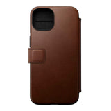 iPhone 14 Nomad Modern Leather Folio Case - MagSafe Kompatibel - Brun