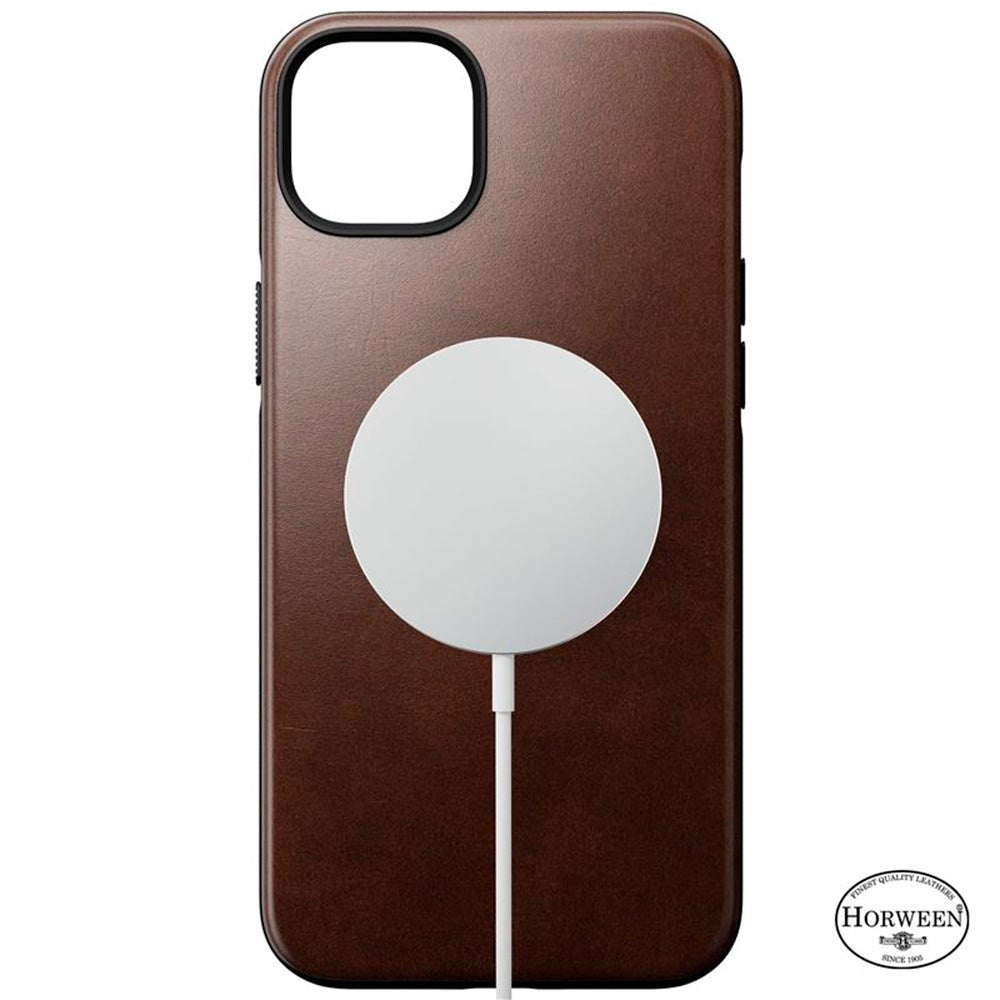 iPhone 14 Plus Modern Nomad Horween Leather Case - MagSafe Kompatibel - Brun