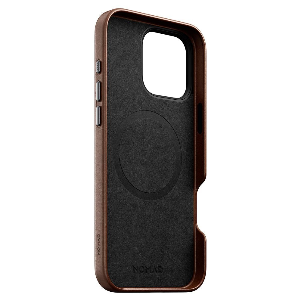 iPhone 16 Nomad Pro Max Traditional Leather Mobil Cover- MagSafe Kompatibel - Brun