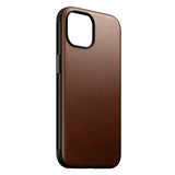 iPhone 15 Nomad Modern Leather Case - MagSafe Kompatibel - Brun