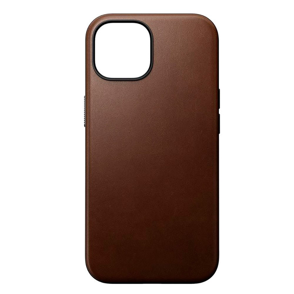 iPhone 15 Nomad Modern Leather Case - MagSafe Kompatibel - Brun