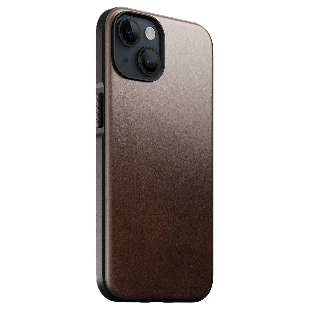 iPhone 15 Modern Nomad Horween Leather Case - MagSafe Kompatibel - Brun