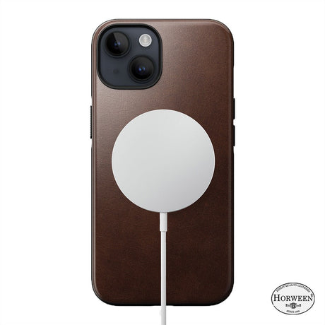 iPhone 15 Modern Nomad Horween Leather Case - MagSafe Kompatibel - Brun