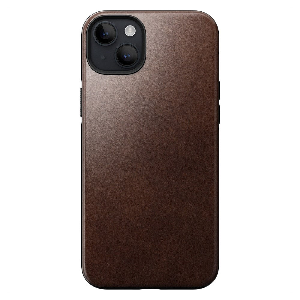 iPhone 15 Plus Modern Nomad Horween Leather Case - MagSafe Kompatibel - Brun