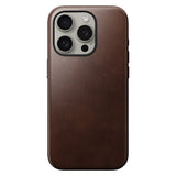 iPhone 15 Pro Modern Nomad Horween Leather Case - MagSafe Kompatibel - Brun