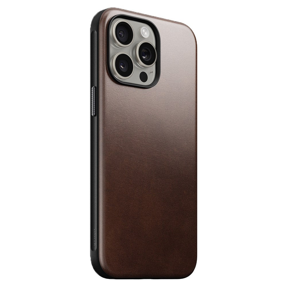 iPhone 15 Pro Max Modern Nomad Horween Leather Case - MagSafe Kompatibel - Brun