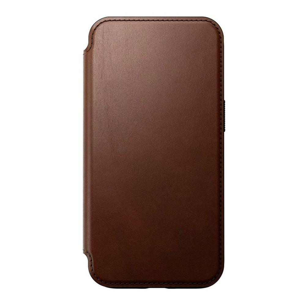 iPhone 15 Nomad Modern Leather Folio Case - MagSafe Kompatibel - Brun