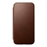 iPhone 15 Pro Nomad Modern Leather Folio Case - MagSafe Kompatibel - Brun