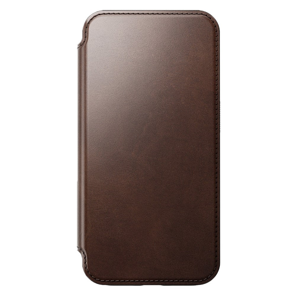 iPhone 15 Pro Nomad Modern Horween Leather Folio Case - MagSafe Kompatibel - Brun