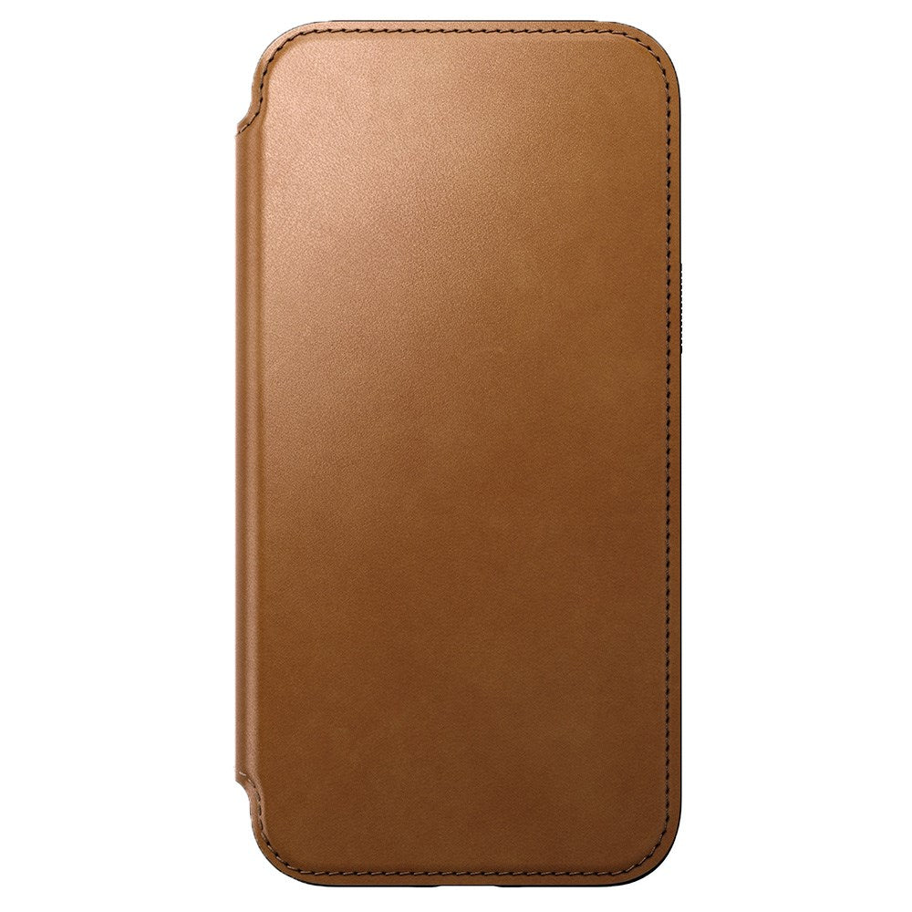 iPhone 15 Pro Max Nomad Modern Leather Folio Case - MagSafe Kompatibel - Tan