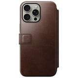 iPhone 15 Pro Max Nomad Modern Horween Leather Folio Case - MagSafe Kompatibel - Brun